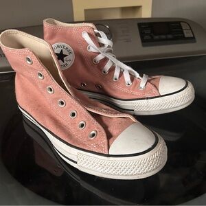 Dusty Rose Converse Canvas High-Tops